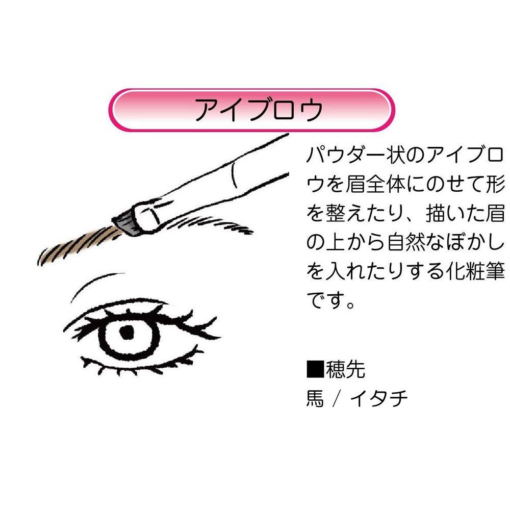 Akashiya Makeup Eyebrow Brush, High-Grade Type, Crimson, Brush, H11-RG-22