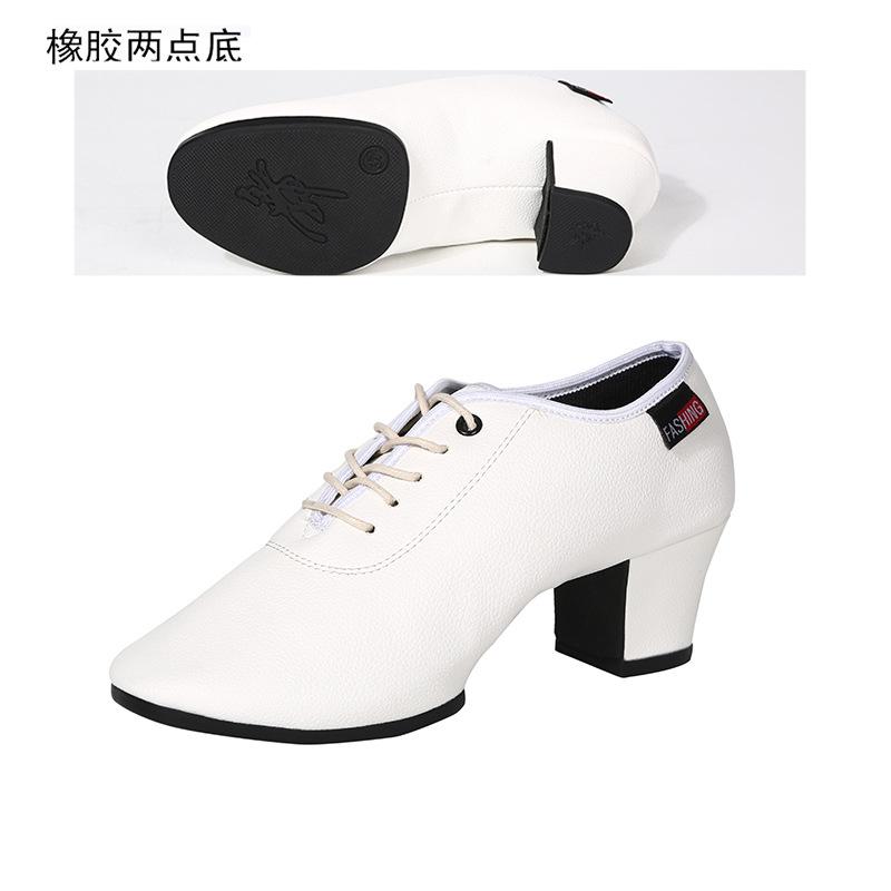 

Новые женские туфли для латиноамериканских танцев на мягкой подошве, для квадратных танцев, для взрослых учителей, на среднем каблуке, из ткани с говяжьей жилой, танцевальные туфли, туфли для бальных танцев 34