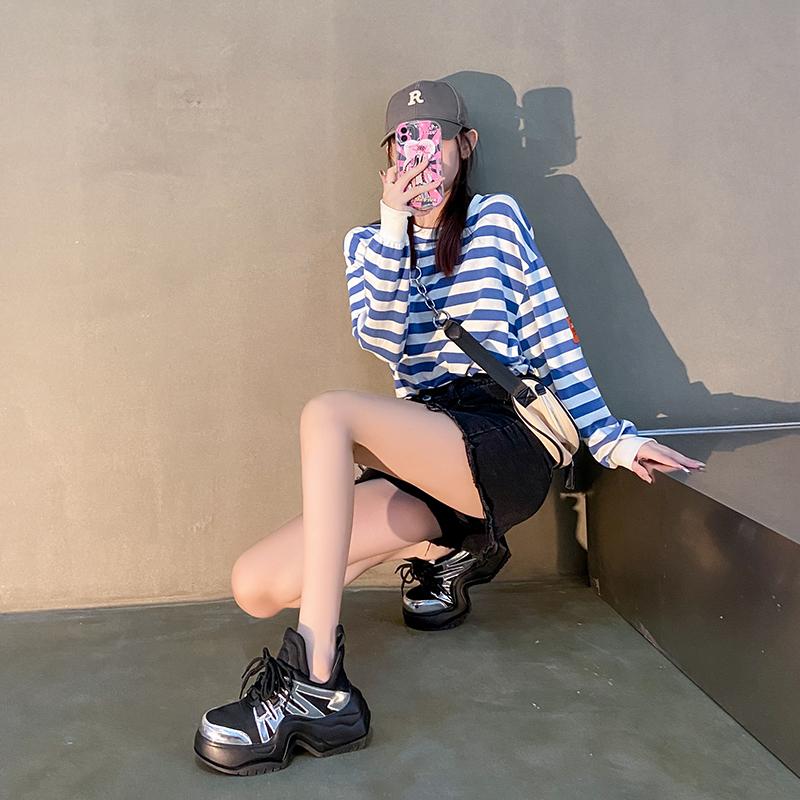 Fashion Women Silver Sneakers Lace Up Platform Brand High Quality Casual Sports Thick Bottom Shoes Outdoor Running Tennis Shoes 35-40