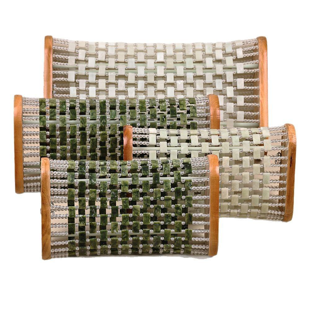 Xiuyan Jade Kühlkissen - Natürlich schweißresistent, atmungsaktiv und mit hohlem Design für Halswirbelstütze und Sommerkomfort.