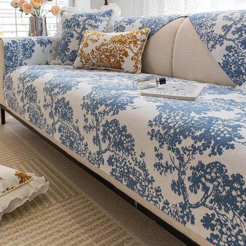 Bayberry Tree Jacquard Sofa Cover for Living Room Chenille Non-slip Sofas Towel Couch Cushion L Shaped Corner Sofa Seat Mat