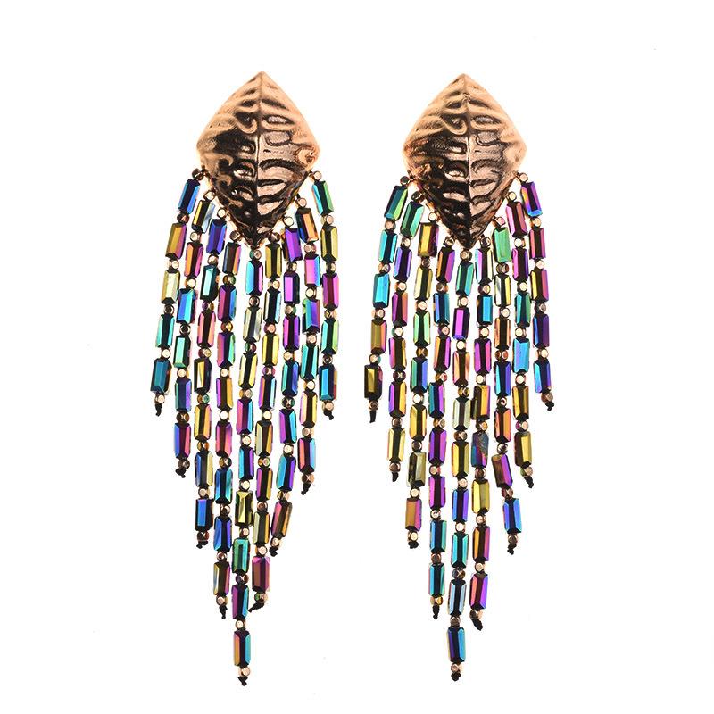 Fashion Alloy Rhinestone Earrings, Sparkling Crystal Statement Jewelry For Women разноцветный