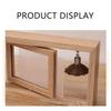 6 Inch Wooden Photo Frame Rotatable with Pendant Rotating Picture Frame Handmade Natural Wood Finish Double Sided Frame