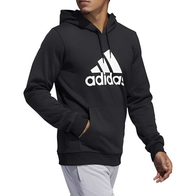 adidas Sweatshirts Men's Black Hooded Moderate Regular GH6663