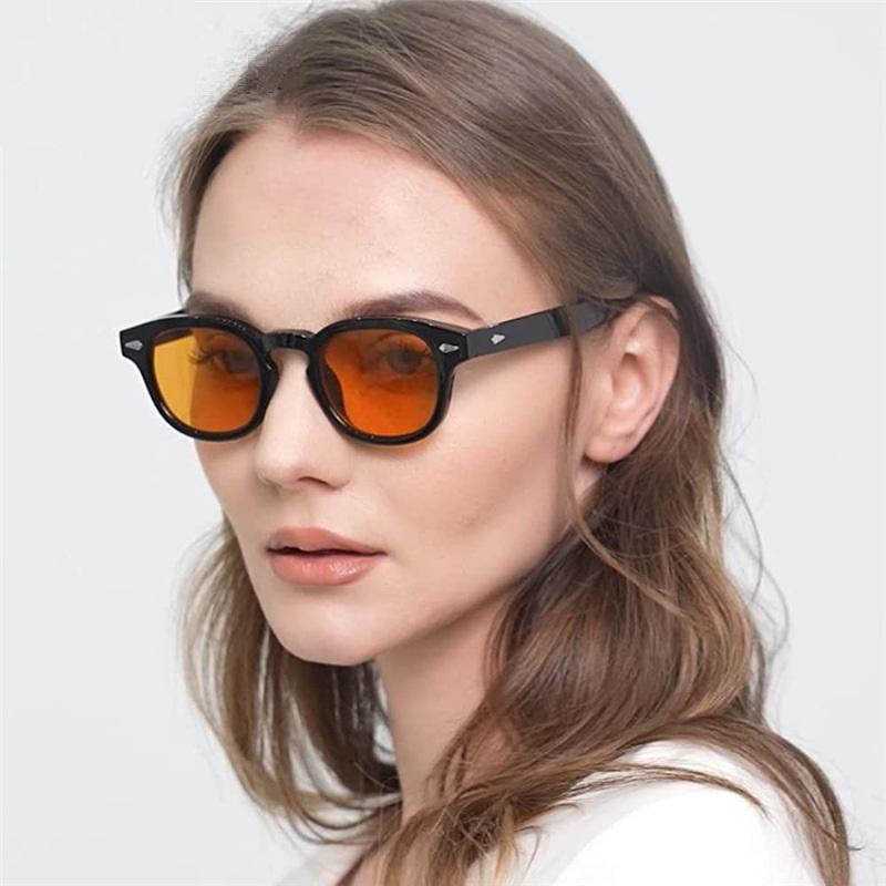 High Quality Fashion Retro Round Sun Glasses Women Rivets Decoration Men Shades UV400 Punk Leopard Sun Glasses