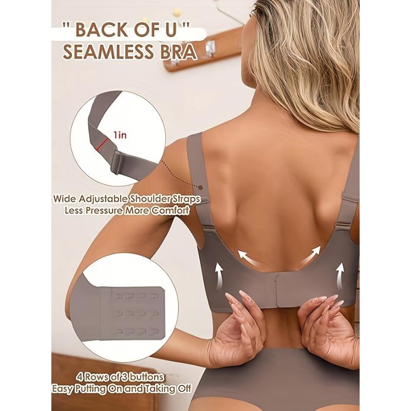 Seamless Naked Feeling, Comfortable Fixed Cup Underwear for Women Anti-sagging Breast-retracting No-wire Bra