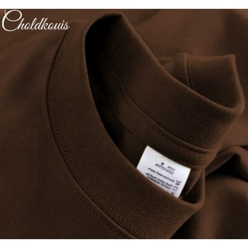 Cotton Men's T-shirt Short Sleeved Trendy Pure Cotton Solid Color Simple T-shirts