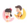 1Pár Moon Pár Romantické figurky Diy Ornamenty Bonsai Domácí dekorace na stůl