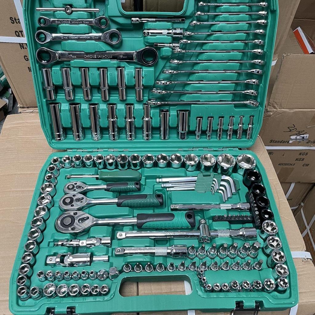 216-Piece Socket and Wrench Set for Auto Repair