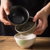 Japanese Creative Small Bowl Household Personalized Rice Bowl Barbecue Dipping Bowl Ceramic Tableware Restaurant Retro Dessert Small Bowl
