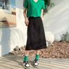 High-waisted Short Skirt for Women In Spring and Summer New Style, Slim and Versatile Large Size Black Rear Slit Hip-covered Skirt Skirt