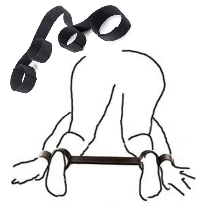 Erotic Bondage Bed Games Adult Sex Products BDSM Sex Bondage Set Women Handcuffs Ankle Cuff Restraints Sex Toys for Couples Anal