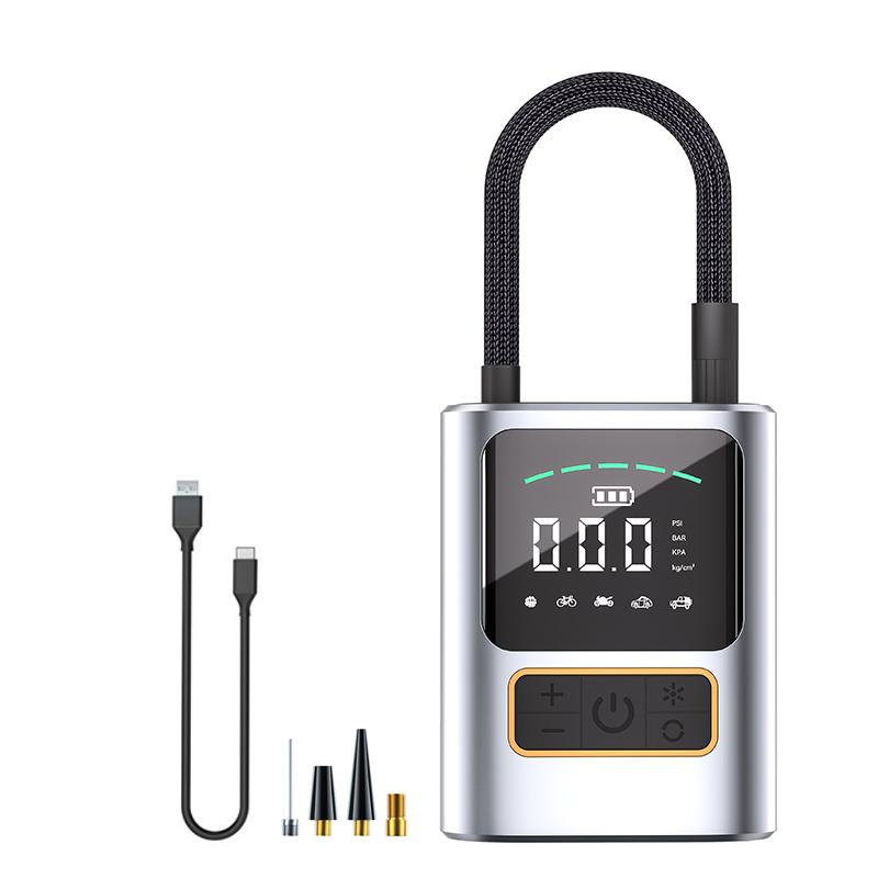 

EAFC Мини-автомобильный насос для накачивания шин, портативный компрессор, цифровой беспроводной автомобильный насос для накачивания шин для велосипедных мячей