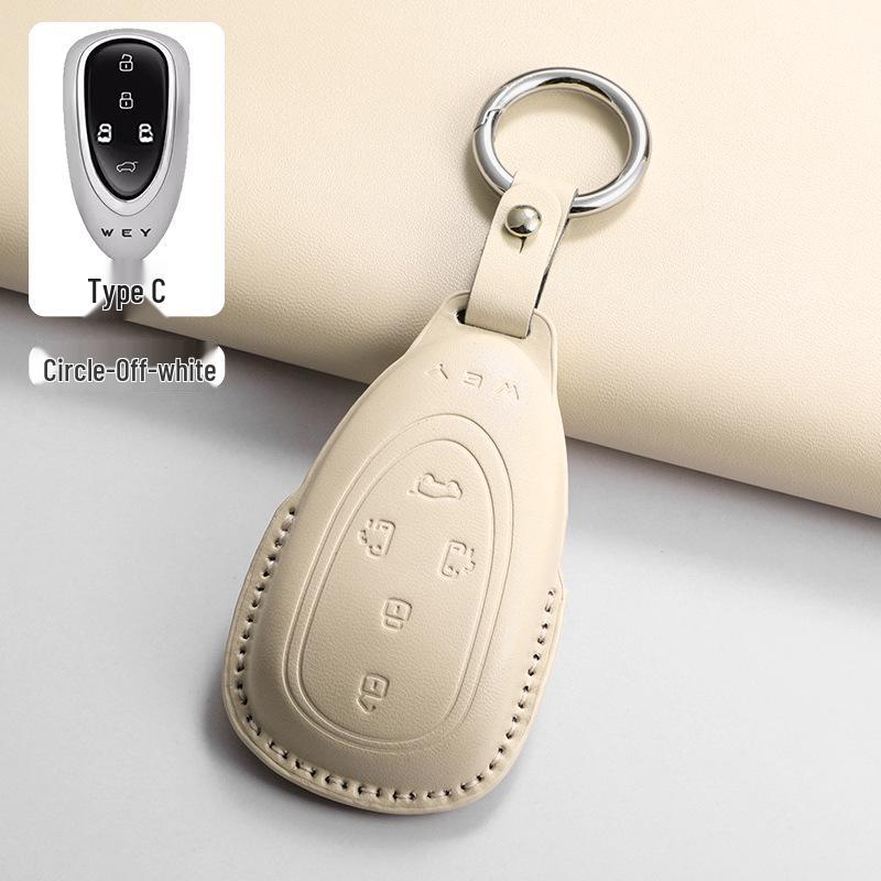 Great Wall Wey Blue Mountain 3D PU Leather Key Pouch with Car Remote Key Buckle