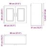 VidaXL Kitchen Wall Cabinet Kalmar Concrete Grey Engineered Wood, Kitchen Wall Unit, Cabinet for Kitchen Wall, 853591
