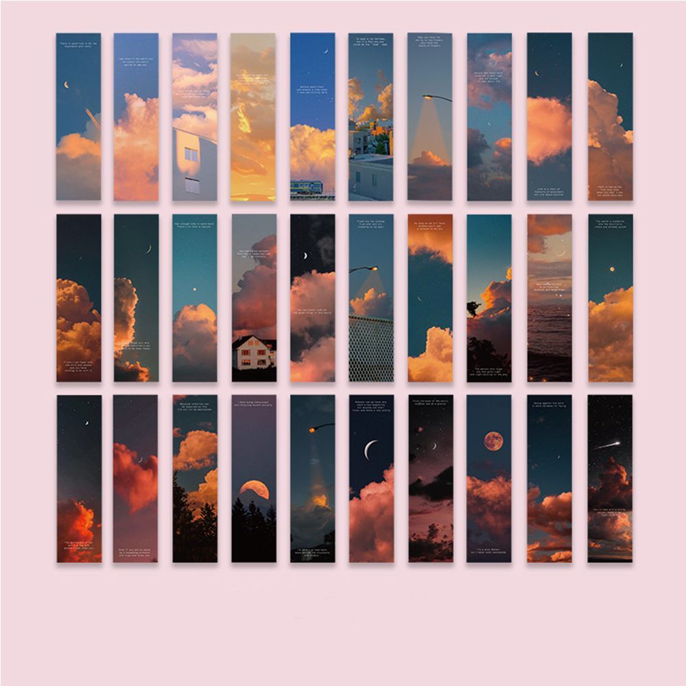 Mark Read the Mark Paper Bookmark Set Reading Book Record Boxed Bookmarks Literary and Fresh