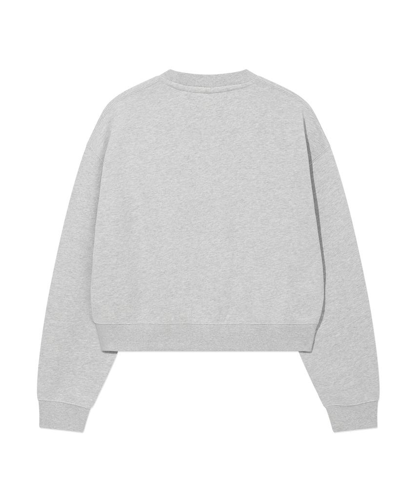COVERNAT WOMAN Rope Cooper Logo Sweatshirt Melange Gray
