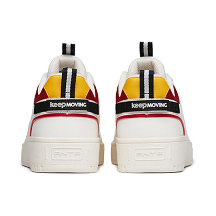 Anta Low Top Skateboard Shoes Men's White Red Yellow 912228066-28