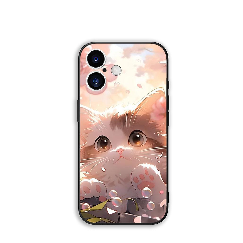 

для OPPO A54 A40 A60 A80 A18 A16 A17 A38 A78 A79 A57 A55 A96 A15 A12 Чехол для телефона Котёнок Кошка Мяу Обои Корпус OPPO A16