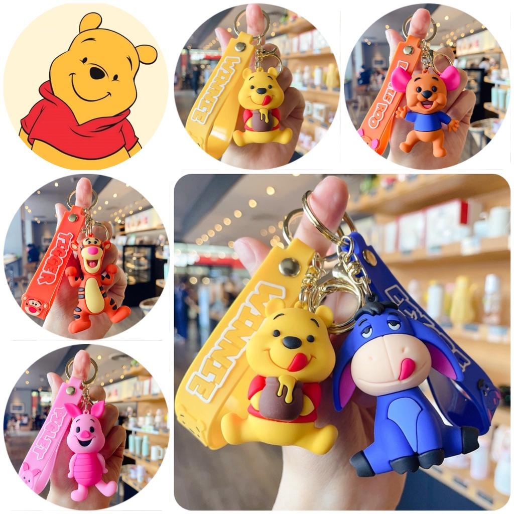 Cute Pvc Winnie The Pooh Keychain Cartoon Tiger Keyring Gift