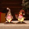 Christmas Decoration Glowing Christmas Faceless Old Man Wooden Ornaments LED Glowing Forest Old Man Decoration
