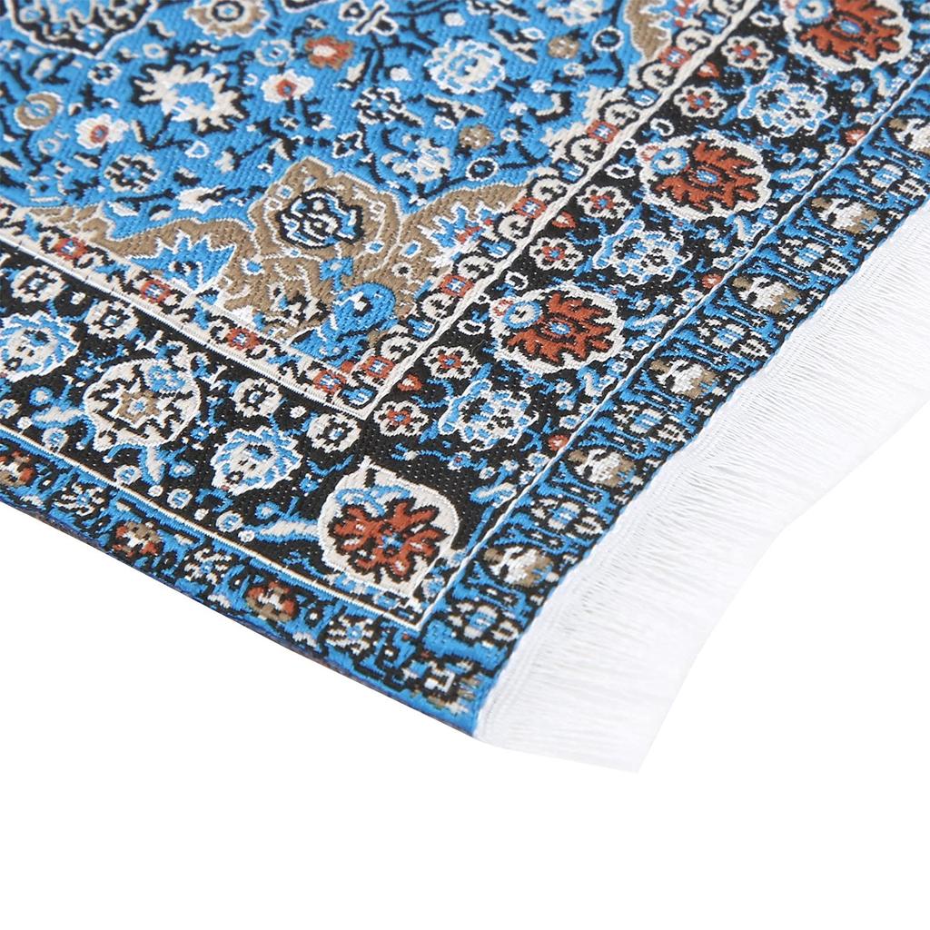 Vintage woven miniature Turkish carpet with floral print for dollhouses