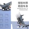 Amazon Cross-border Children's Toy Hand-painted Simulation 4 Marine Animal Model Cars Inertia Pull Back Marine Toys