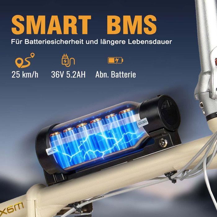 Electric Bike - Maxturn Smart20 - 250 W Motor - 36V 5.2 Ah Battery - Range 30–40 Km - 20" Wheels