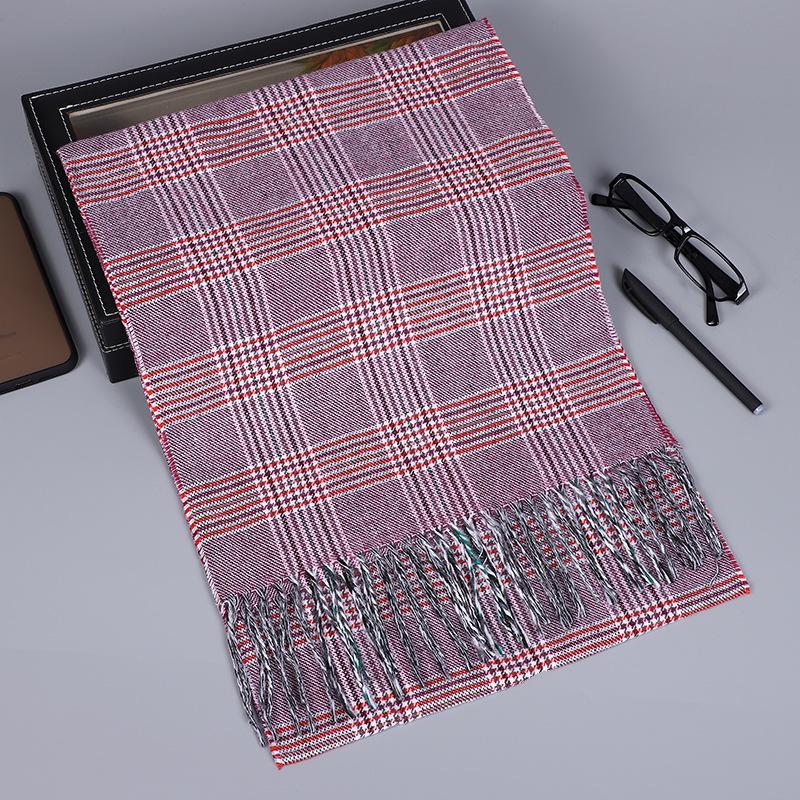 Men'S Scarves Are Versatile, Autumn And Winter Plaid Lengthened And Thickened Scarves, Couple Scarves, Warm Shawls For Women