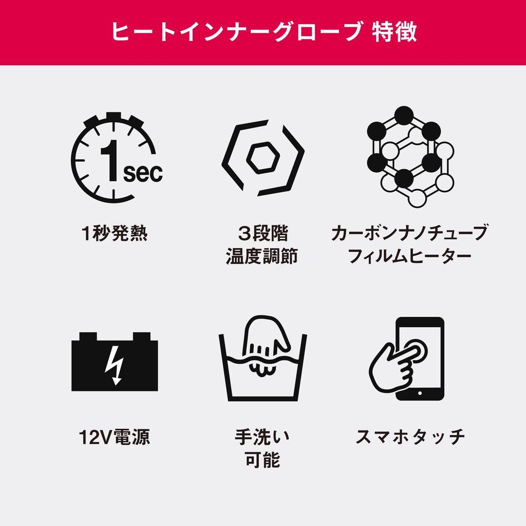 Heat Master Light Heated Inner XL Heats Up In 1 Carbon Nanotechnology Gloves, Size, Second, Lightweight,