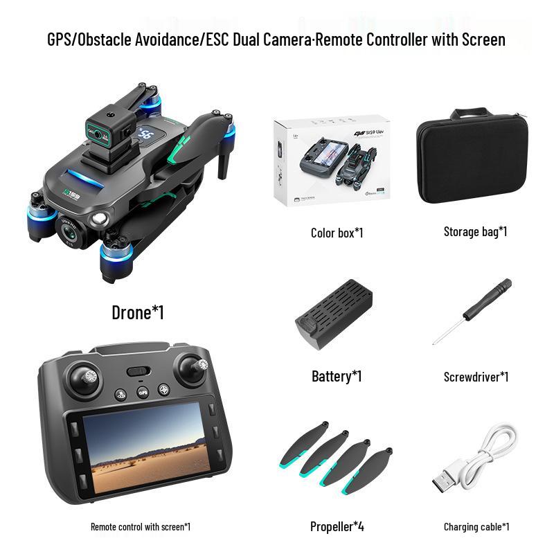 S159 GPS Drone with Brushless Motors, Obstacle Avoidance, Intelligent Control, 5G Image Transmission, Aerial Photography Quadcopter.