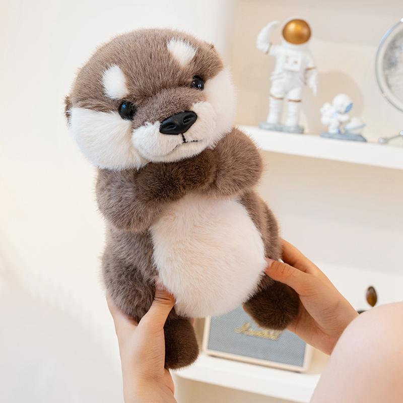 Peluche Lontra che Abbraccia Morbido Accogliente Cartone Animato Animale Bambola Lontra Bambino Carina Ben Educata Divertente Giocattoli per Bambini Bel Regalo
