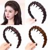 Non-Slip Braided Headband Wig Headwear Retro Head Hoop Fishbone Braids Hair Bands  for Women