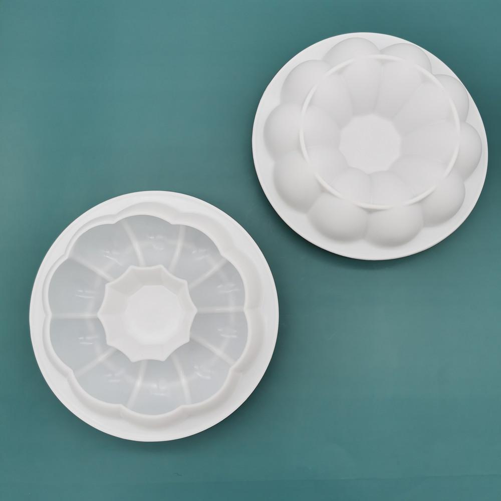French Dessert Mould, Dim Sum Mould, Mousse Mould, Cream, Round, Hollow Petal, Silicone Baking Cake Moulds