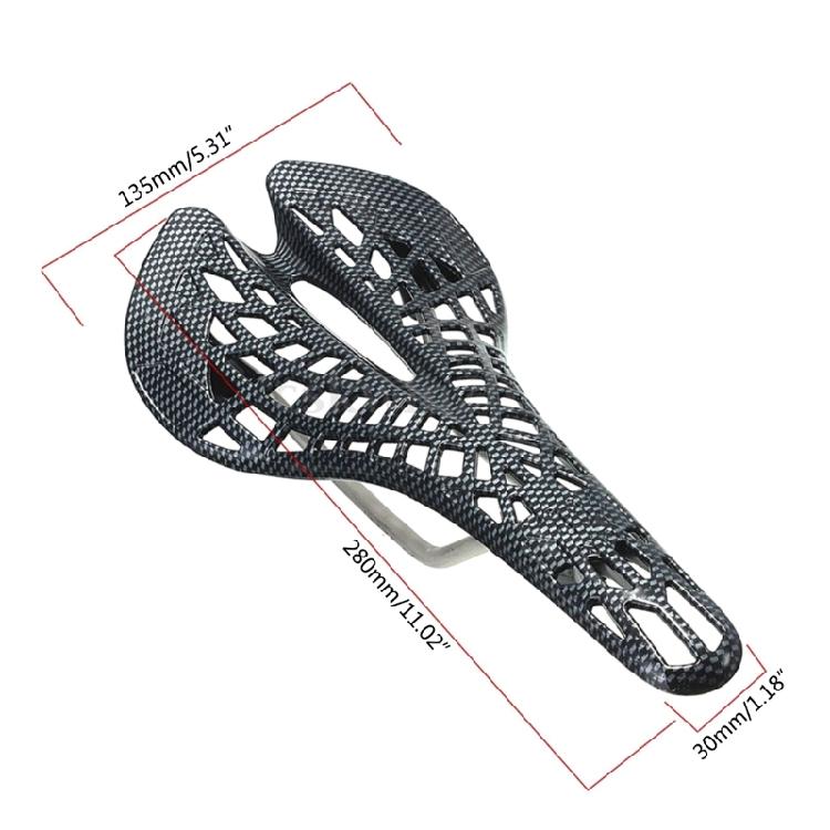 Carbon Fiber Bike Seat Breathable Shock Absorption Hollow Cycling Saddle Seats