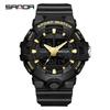 Sanda Luminous Unisex Multifunctional Casual Electronic Watch