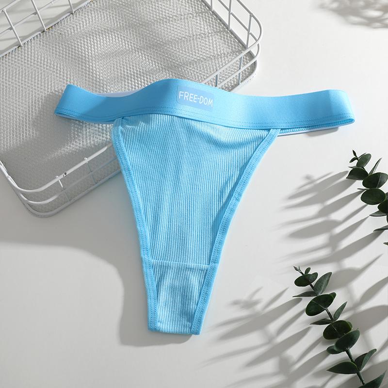 FINETOO 1 szt. Darmowe stringi damskie Bezszwowe majtki damskie Seksowna bielizna z niskim stanem Jednolite G-string Oddychające T-back Damska bielizna