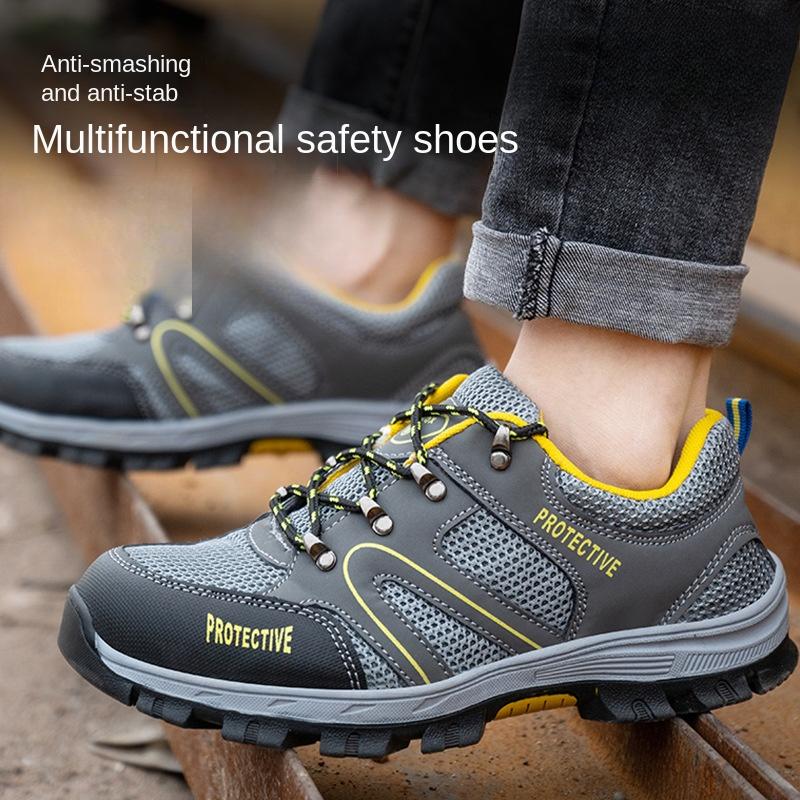 Arbeitsschuhe Herren High-Top Sicherheitsschuhe Bruchsicher und Durchstichfest Atmungsaktive Arbeitsschuhe Schutzschuhe
