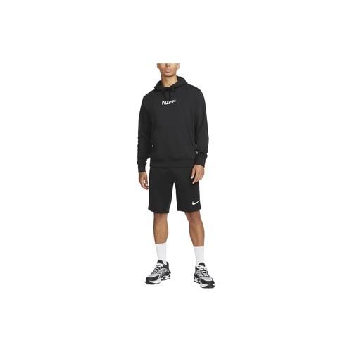 Nike Solid Color Letter Hooded Pullover Long-sleeve Sweatshirt for Men