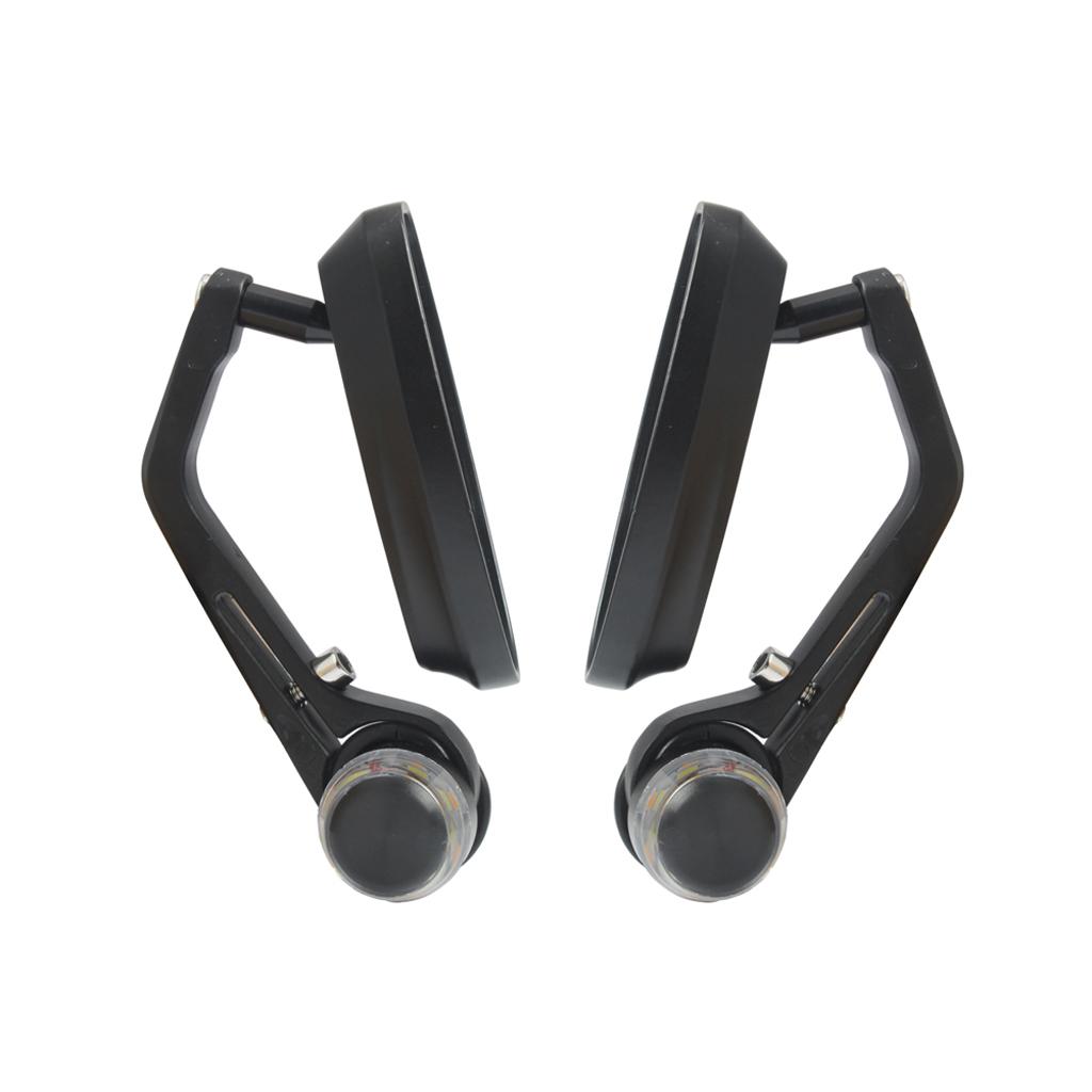 1 Pair Motorcycle Rearview Mirror Scooter Motocross Rearview Mirrors Electrombile Back Side Convex Mirror Universal 22mm