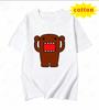 Japanese Retro Domo Tamajun Cartoon Print Short Sleeve Tshirt Unisex Loose Round Neck Pure Cotton Casual Versatile Top
