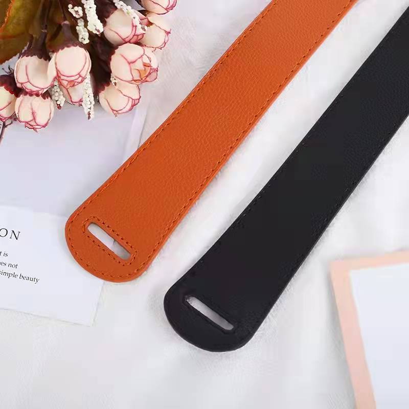 European and American Simple Solid Color Single-loop Fashion Belt, Women's Large Sweater Waist-hugging Versatile Belt