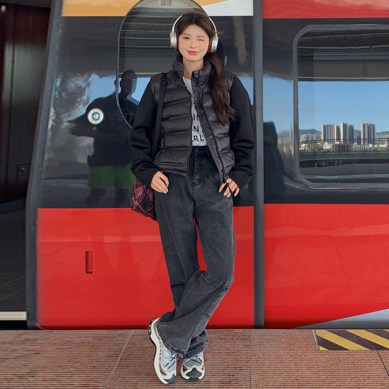 

Уличное зимнее пальто с хлопковой подкладкой и коротким дизайном для женщин XXL чёрный