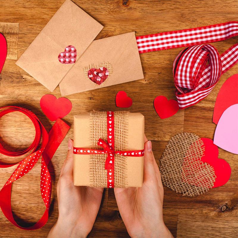 100-500pcs Heart Valentines Day Sticker Thank you Candy Bag Seal Sticker Scrapbooking Valentines Gift Box Label Decoration