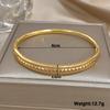 Vintage Zircon Geometric Square Cuff Bracelets for Women Fashion Gold Plated Copper Stacking Bangle Bracelet Jewelry Gifts