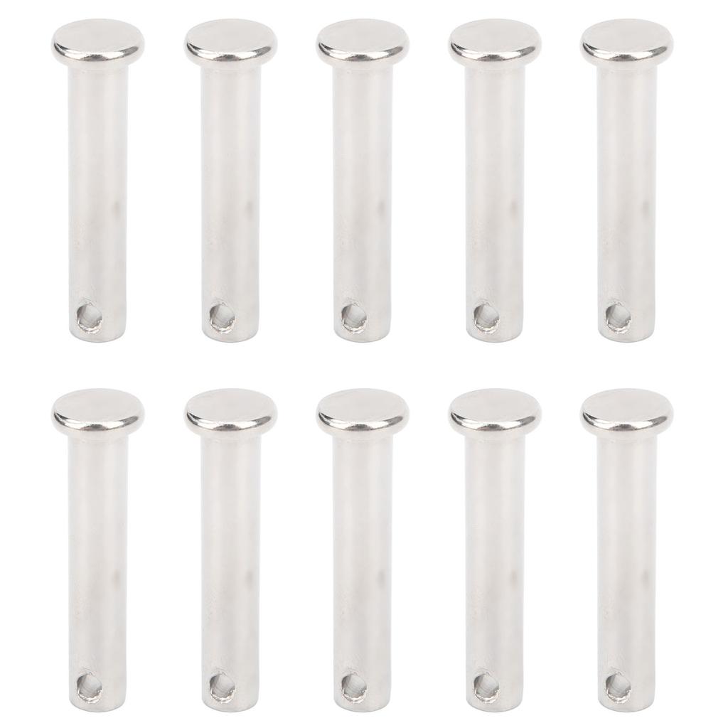10 ks Kulaté závlačky s plochou hlavou 304 Nerezová ocel Polohovací Lineární Pohyblivé Díly M8x40mm