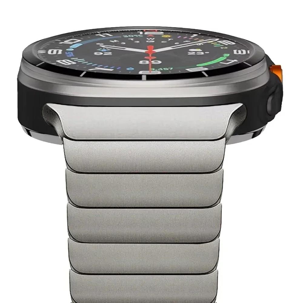 Luxury Bracelet for Samsung Galaxy Watch 7 Ultra 47mm Stainless Steel Band Metal Strap for samsung ultra 47 GALAXY ULTRA 47MM