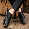 British Men's Leather Shoes Derbies Business Casual Shoes Brogue