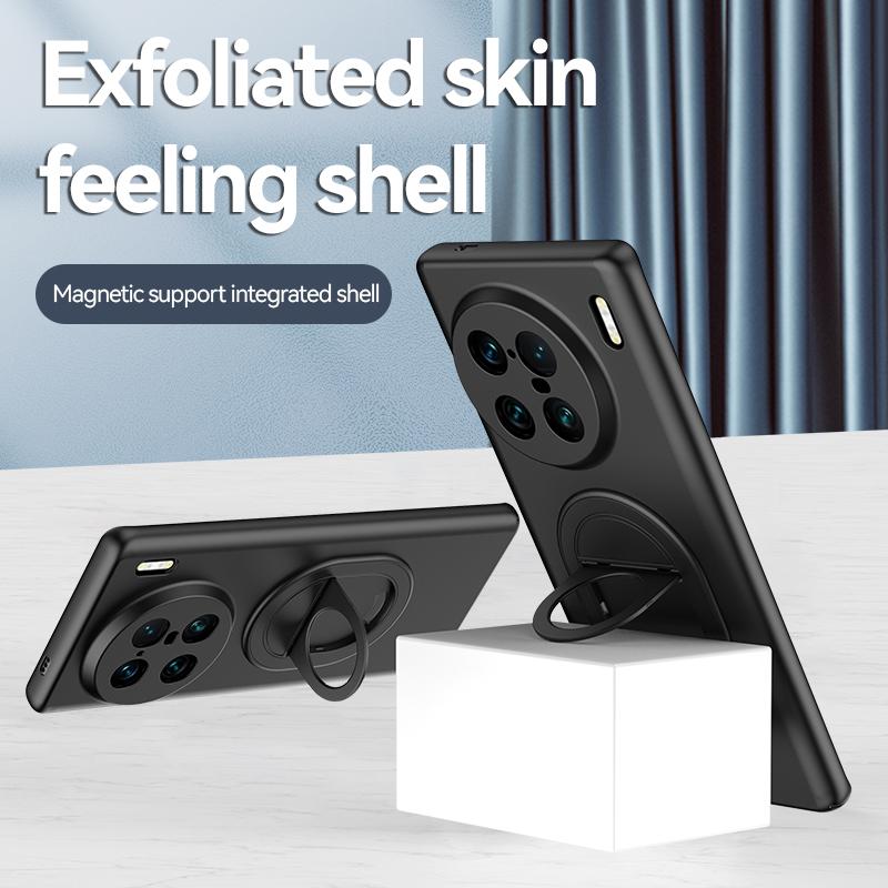 For VIVO X100 Pro Case Hard PC Skin With Ring Stand Magnetic Protective Back Cover Case For VIVO X100 X90 X80 Pro Phone Shell
