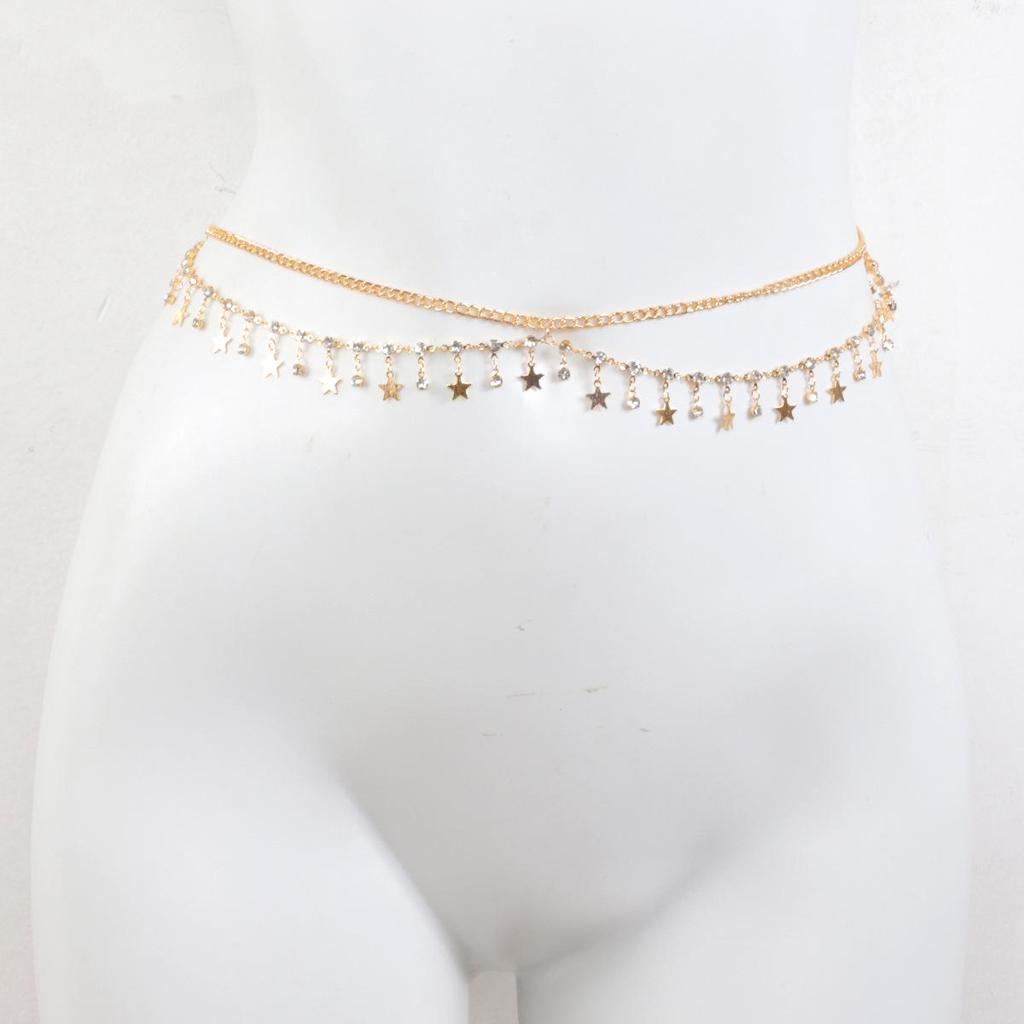 Handmade Star Pendant Waist Chain - Sexy Beach Bikini Multi-Layer Tassel for European & American Fashion